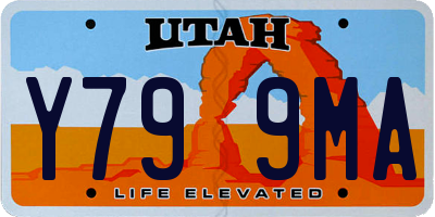 UT license plate Y799MA