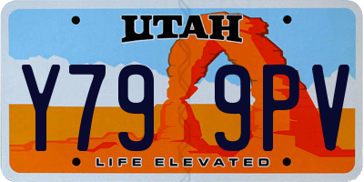 UT license plate Y799PV
