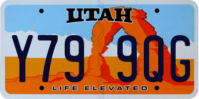 UT license plate Y799QG