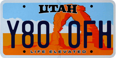 UT license plate Y800FH