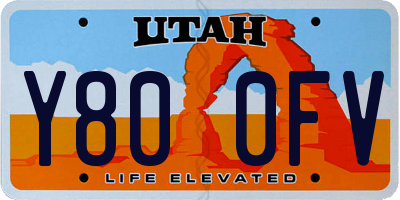 UT license plate Y800FV