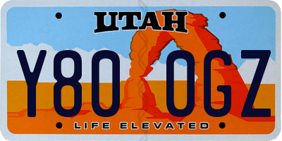 UT license plate Y800GZ