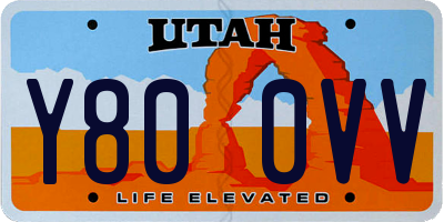 UT license plate Y800VV