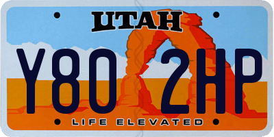 UT license plate Y802HP