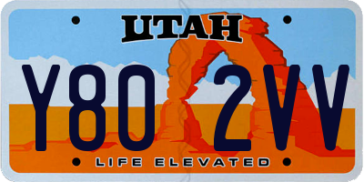 UT license plate Y802VV
