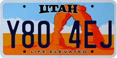 UT license plate Y804EJ