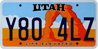 UT license plate Y804LZ