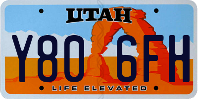 UT license plate Y806FH