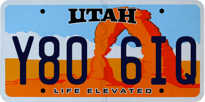 UT license plate Y806IQ