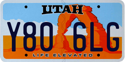 UT license plate Y806LG