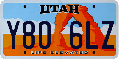 UT license plate Y806LZ