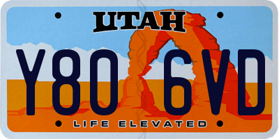 UT license plate Y806VD