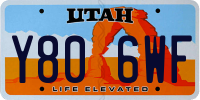 UT license plate Y806WF
