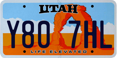 UT license plate Y807HL