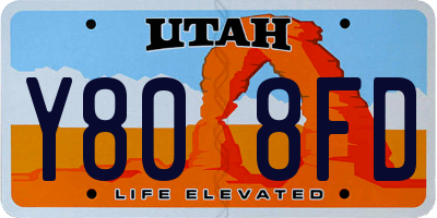 UT license plate Y808FD