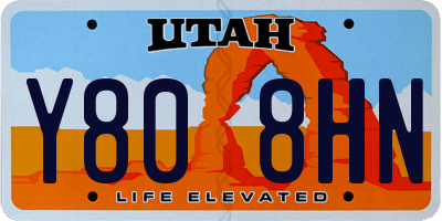 UT license plate Y808HN