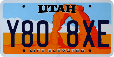 UT license plate Y808XE