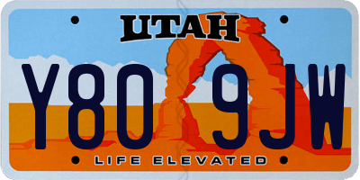 UT license plate Y809JW