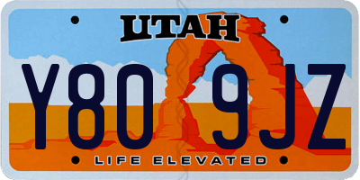 UT license plate Y809JZ