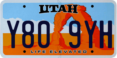 UT license plate Y809YH