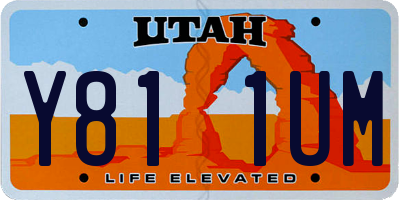 UT license plate Y811UM