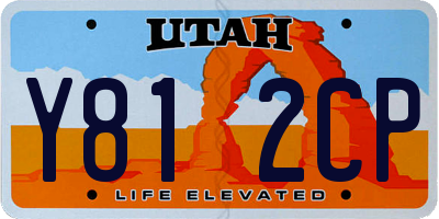 UT license plate Y812CP