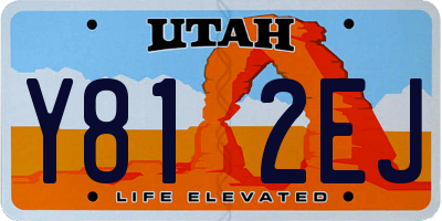 UT license plate Y812EJ