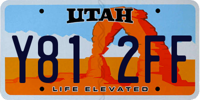 UT license plate Y812FF