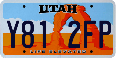 UT license plate Y812FP