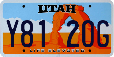 UT license plate Y812OG