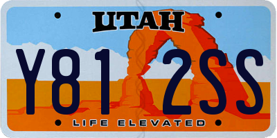 UT license plate Y812SS