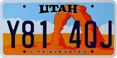 UT license plate Y814QJ
