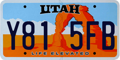 UT license plate Y815FB