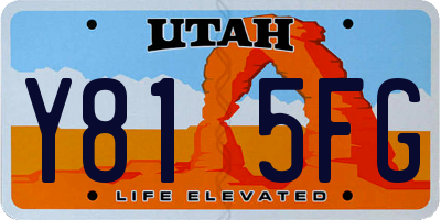UT license plate Y815FG