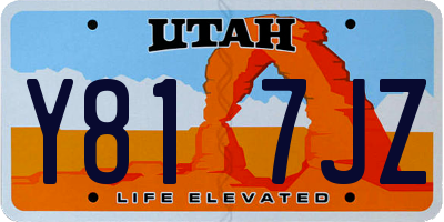 UT license plate Y817JZ