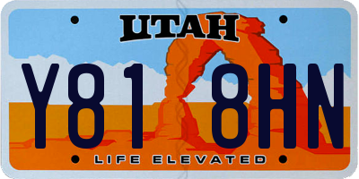 UT license plate Y818HN