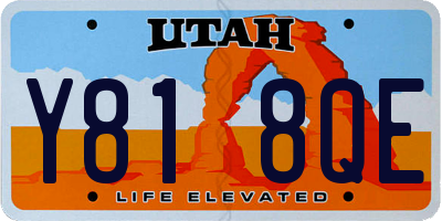 UT license plate Y818QE
