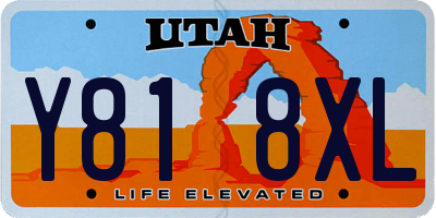 UT license plate Y818XL