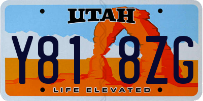 UT license plate Y818ZG