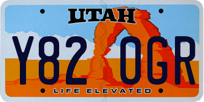 UT license plate Y820GR
