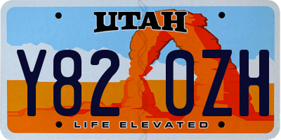 UT license plate Y820ZH