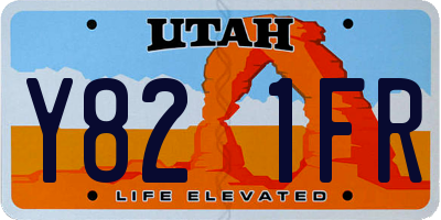 UT license plate Y821FR