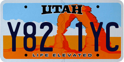 UT license plate Y821YC