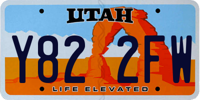 UT license plate Y822FW