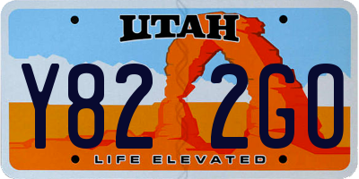 UT license plate Y822GO