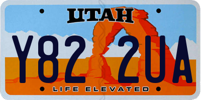UT license plate Y822UA