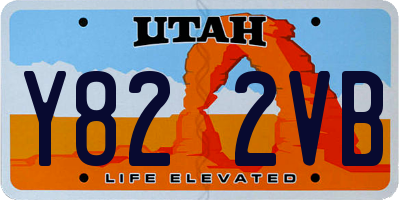 UT license plate Y822VB