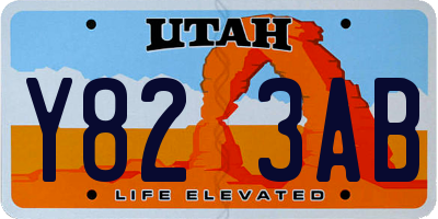 UT license plate Y823AB