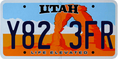 UT license plate Y823FR