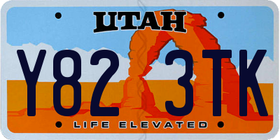 UT license plate Y823TK